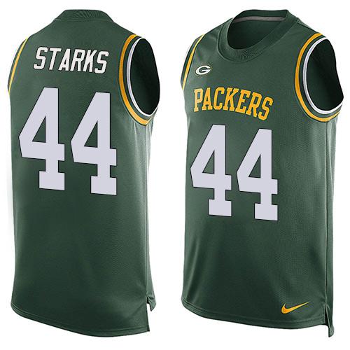  Packers #44 James Starks Green Team Color Men's Stitched NFL Limited Tank Top Jersey